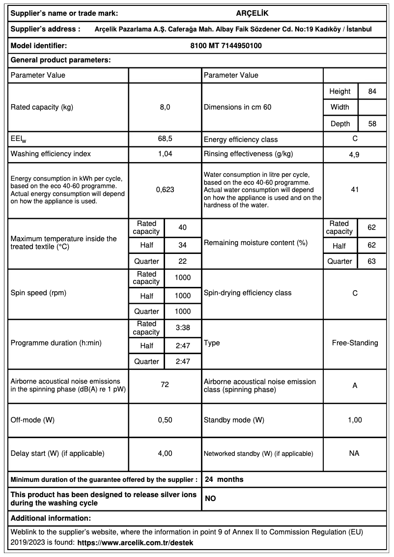 Image de la première page du manuel de l'appareil 8100 MT