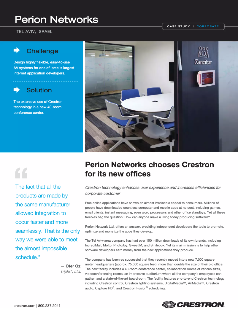 Page 1 de la notice Manuel utilisateur Crestron CP3-GV