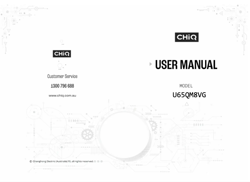 Image de la première page du manuel de l'appareil U65QM8VG