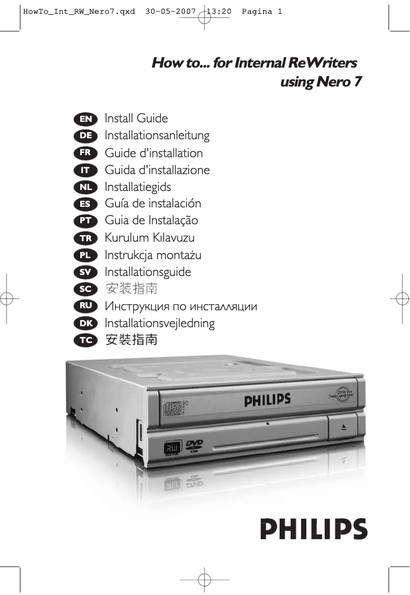 Page n°1 - Manuel utilisateur Philips SPD2417BD