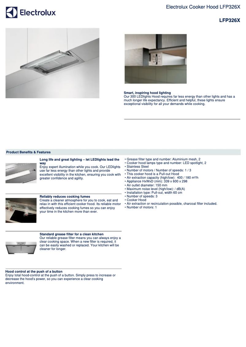 Image de la première page du manuel de l'appareil LFP326X