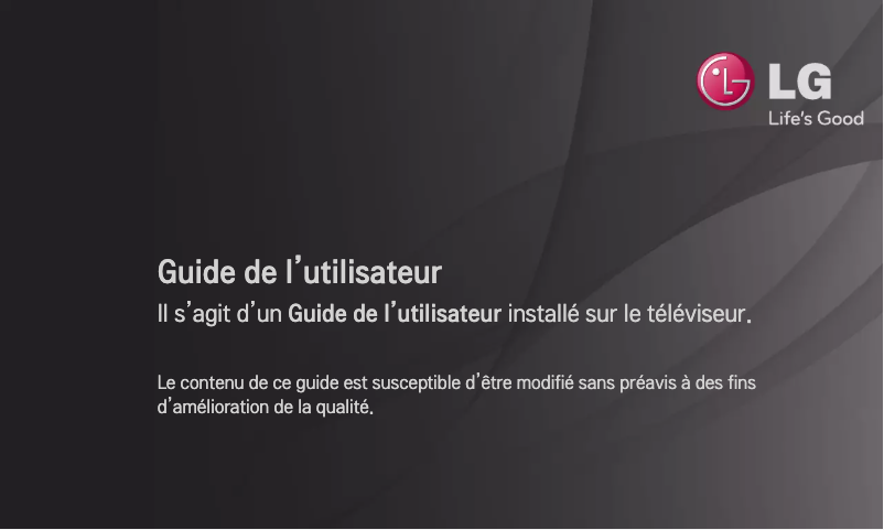 Page n°1 - Manuel utilisateur LG 47LN5710