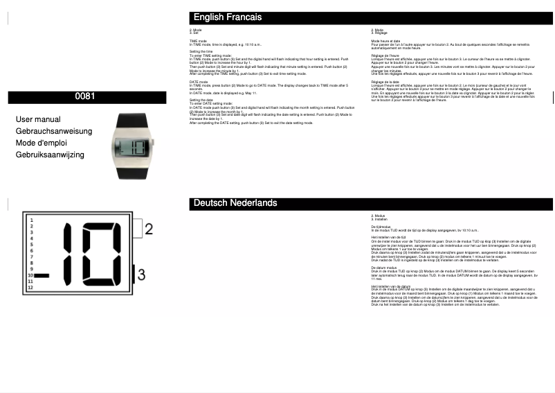Page 1 de la notice Manuel utilisateur Davis 0081