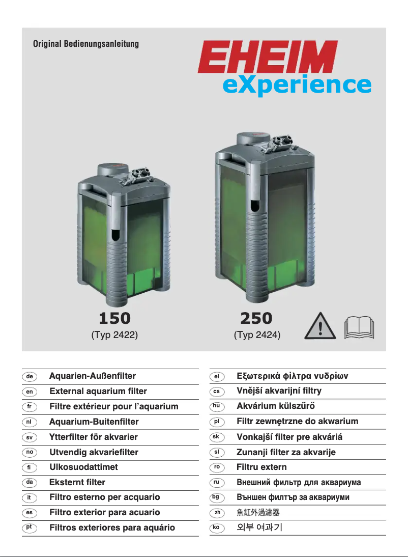 Page n°1 - Manuel utilisateur Eheim eXperience 250