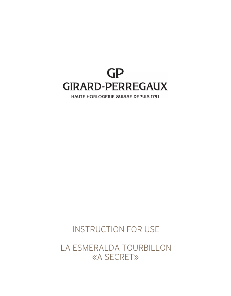 Page n°1 - Manuel utilisateur Girard-Perregaux Bridges 99276-52-000-BA6E