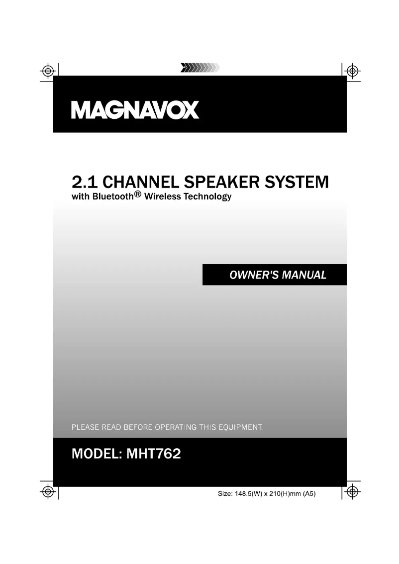 Page 1 de la notice Manuel utilisateur Magnavox MHT762