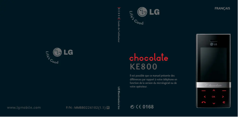 Página 1 del manual Manual de usuario LG KE800