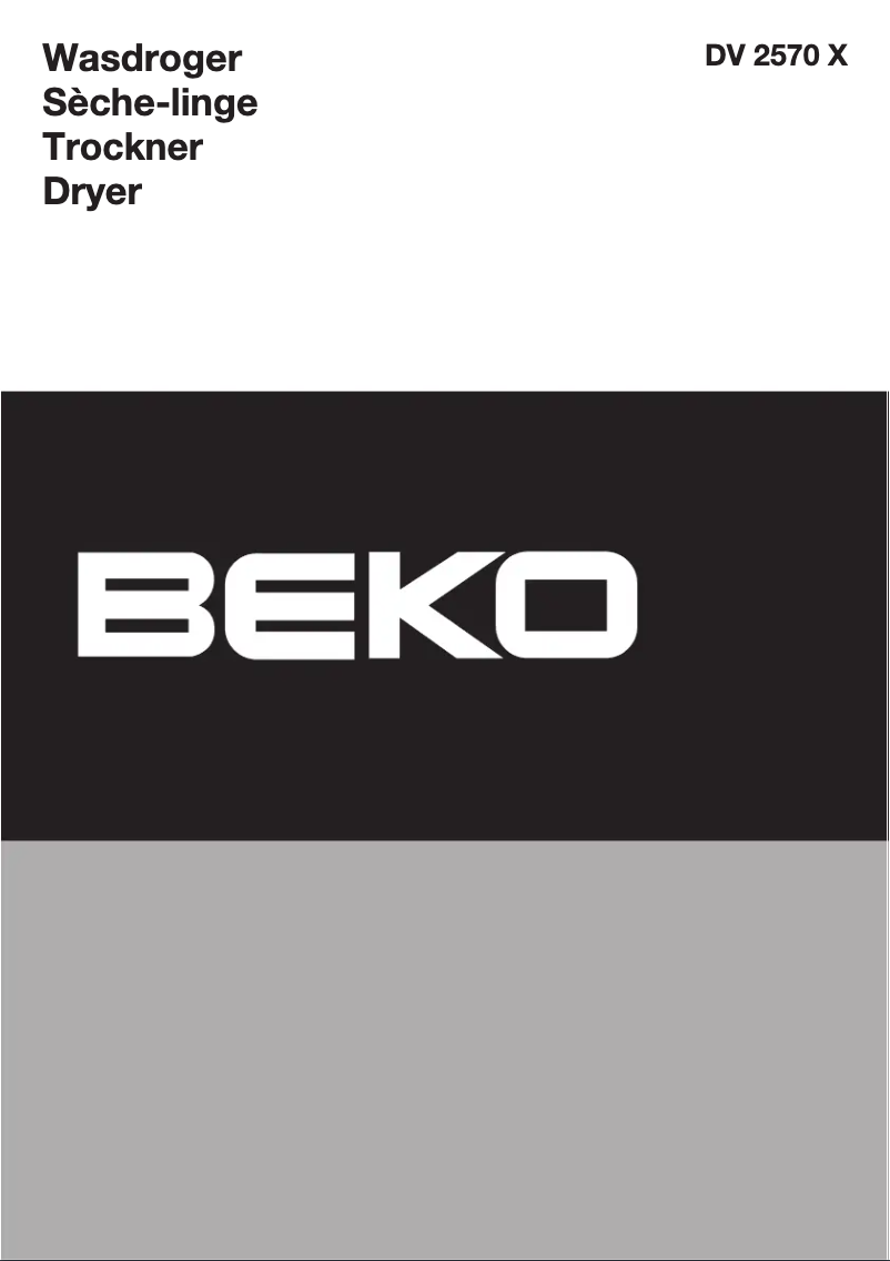 Page 1 de la notice Manuel utilisateur Beko DV 25 2570 X