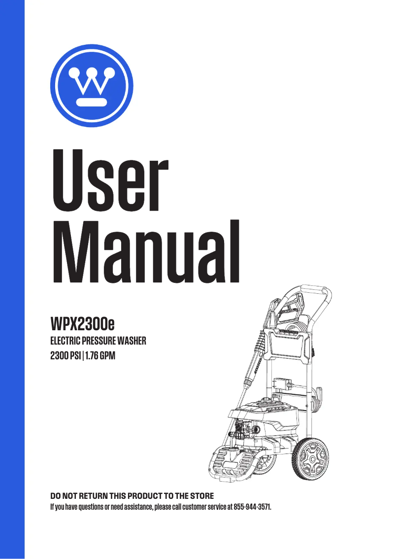 Page 1 de la notice Manuel utilisateur Westinghouse WPX2300e