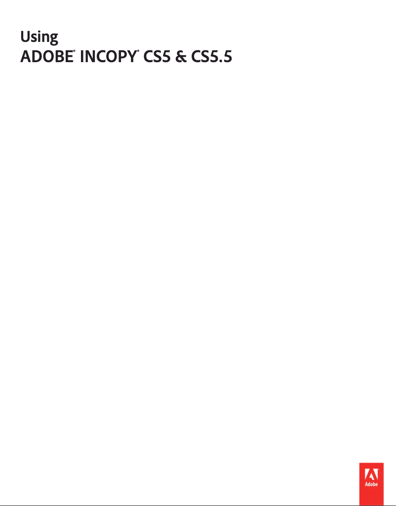 Image de la première page du manuel de l'appareil InCopy CS5.5