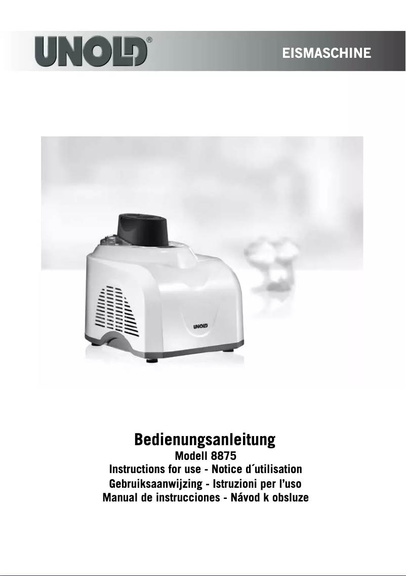 Image de la première page du manuel de l'appareil 8875