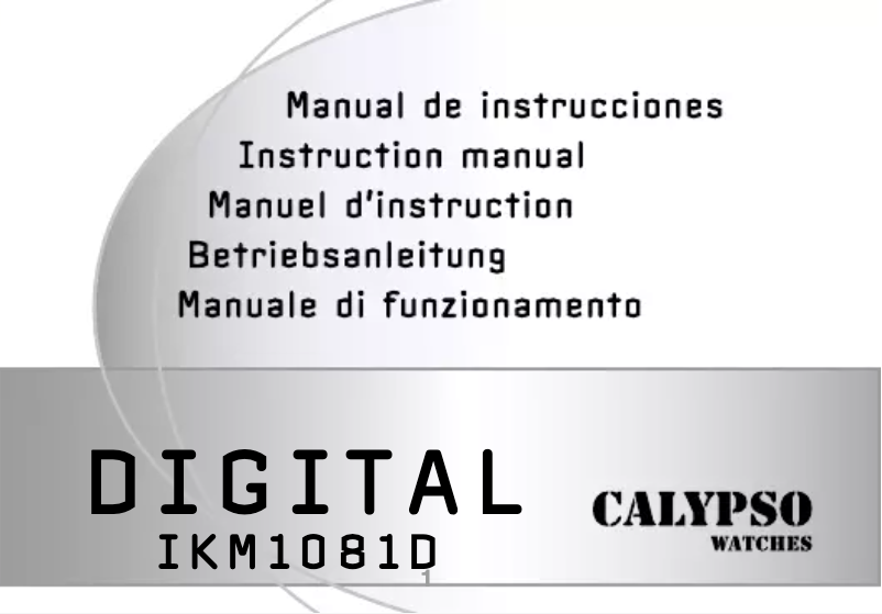 Page n°1 - Manuel utilisateur Calypso K5695
