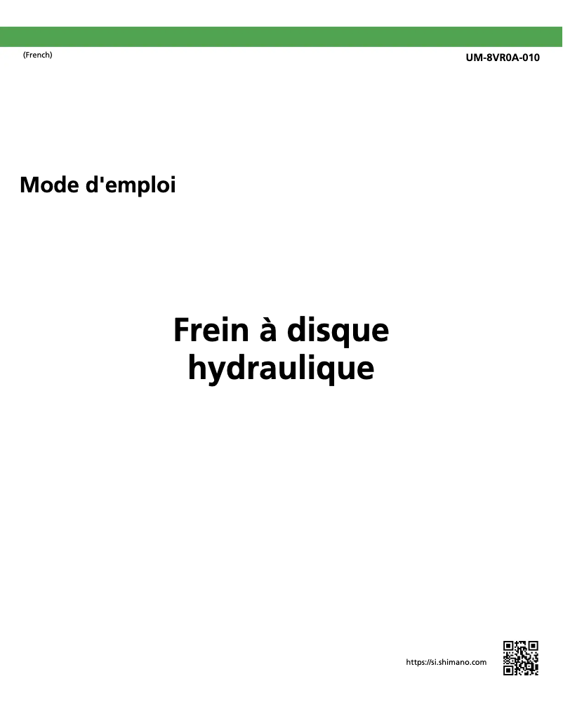 Image de la première page du manuel de l'appareil BR-RS505-F