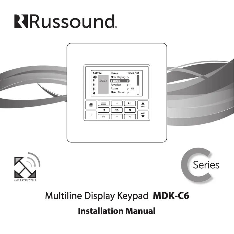 Page 1 de la notice Manuel utilisateur Russound MDK-C6