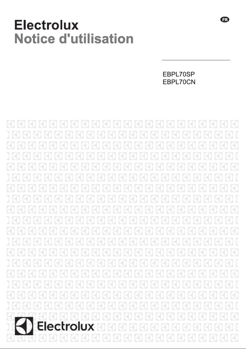 Image de la première page du manuel de l'appareil EBPL70SP