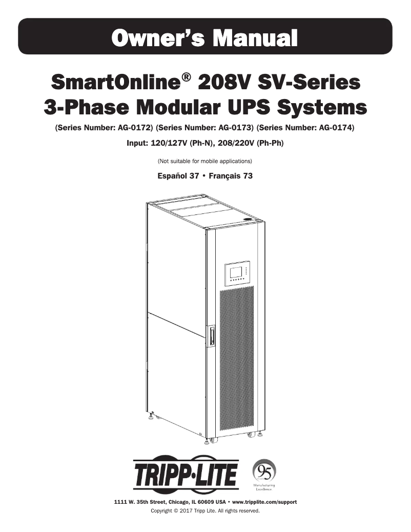 Page n°1 - Manuel utilisateur Tripp Lite SmartOnline SV40KM2P3B