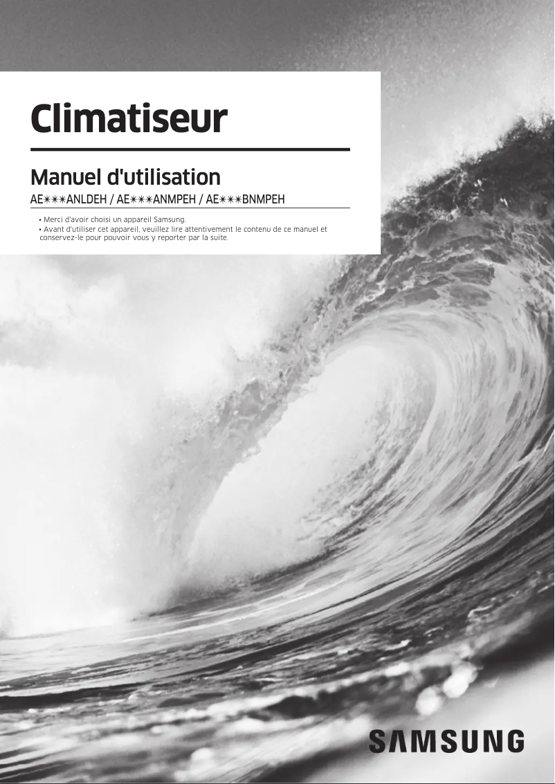 Page n°1 - Manuel utilisateur Samsung AE200RNWMEG