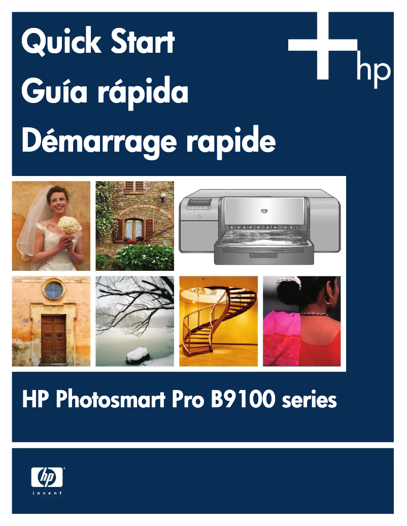 Page 1 de la notice Guide de démarrage rapide HP Photosmart Pro B9180