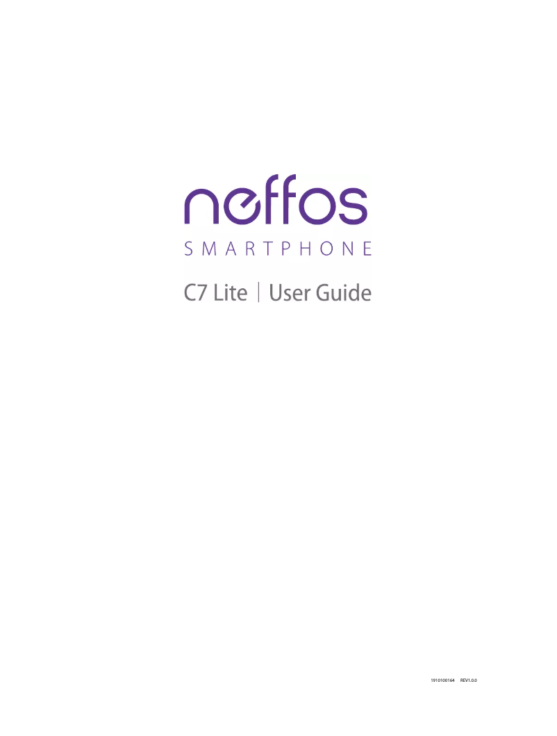 Image de la première page du manuel de l'appareil Neffos C7 Lite