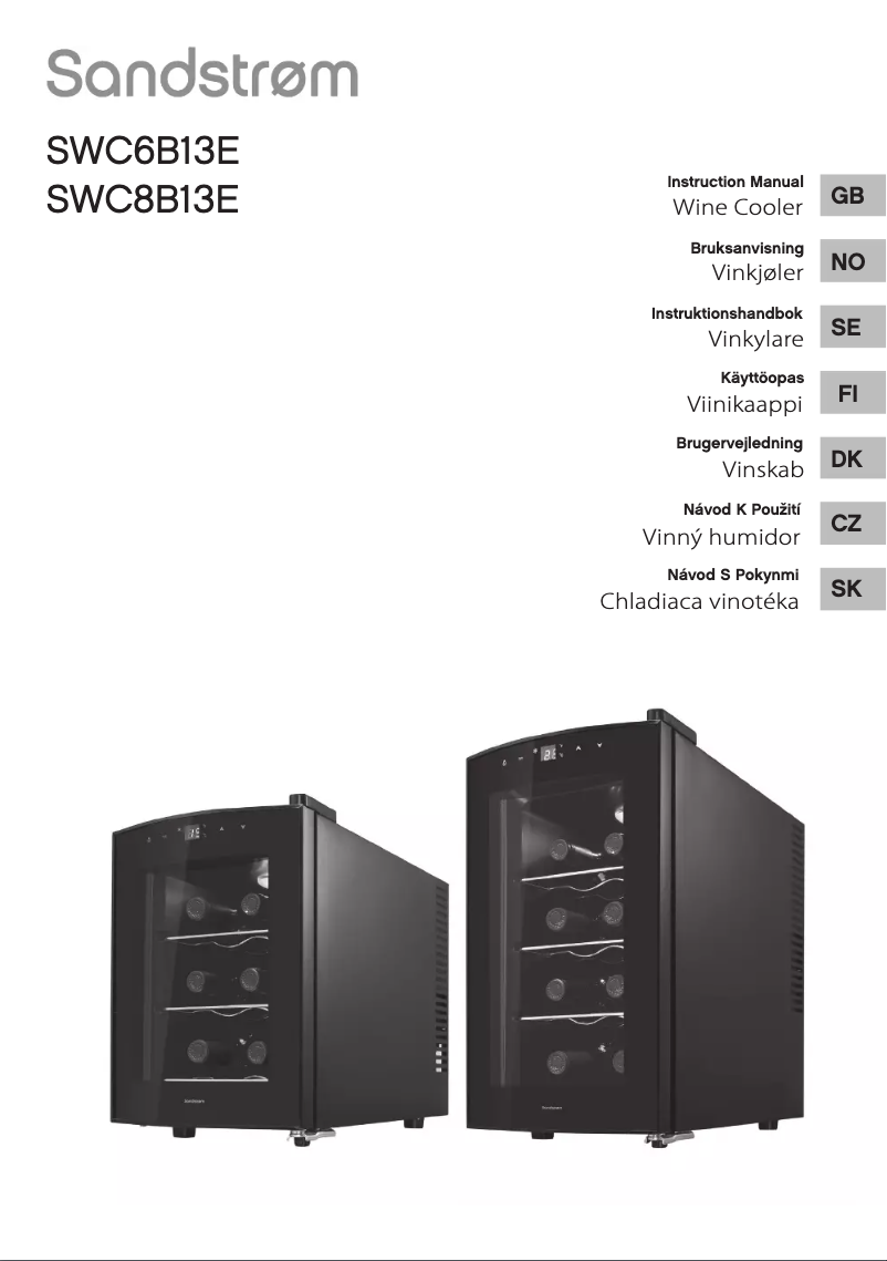 Page 1 de la notice Manuel utilisateur Sandstrøm SWC6B13E