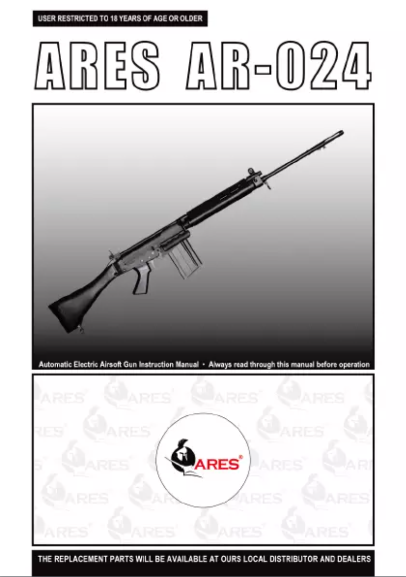 Page 1 de la notice Manuel utilisateur Ares AR-024