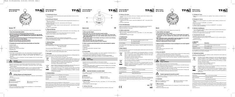 Page 1 de la notice Manuel utilisateur TFA 60.1023.06