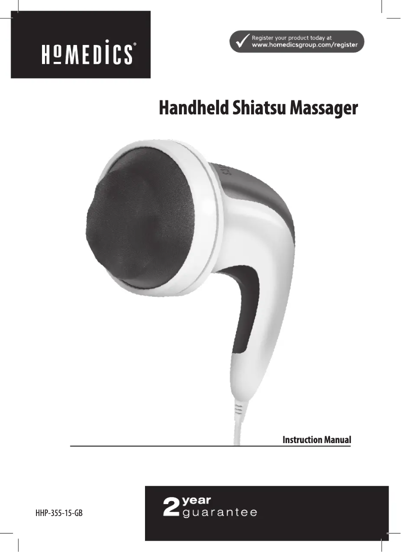 Page 1 de la notice Manuel utilisateur Homedics HHP-355-15