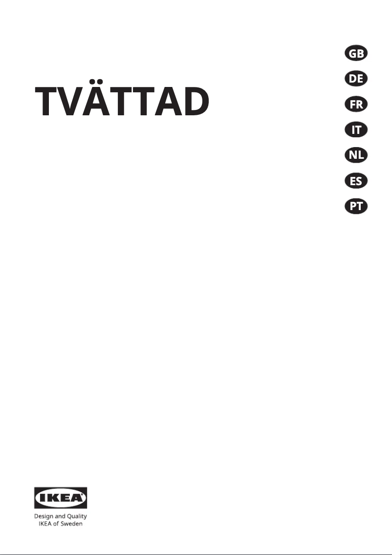 Image de la première page du manuel de l'appareil TVÄTTAD