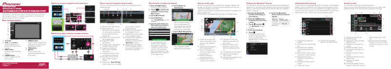 Page n°1 - Manuel utilisateur Pioneer AVIC-F970BT