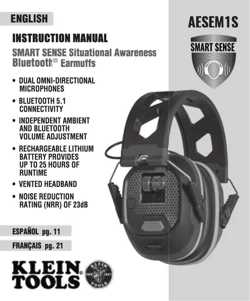 Page n°1 - Manuel utilisateur Klein Tools AESEM1S