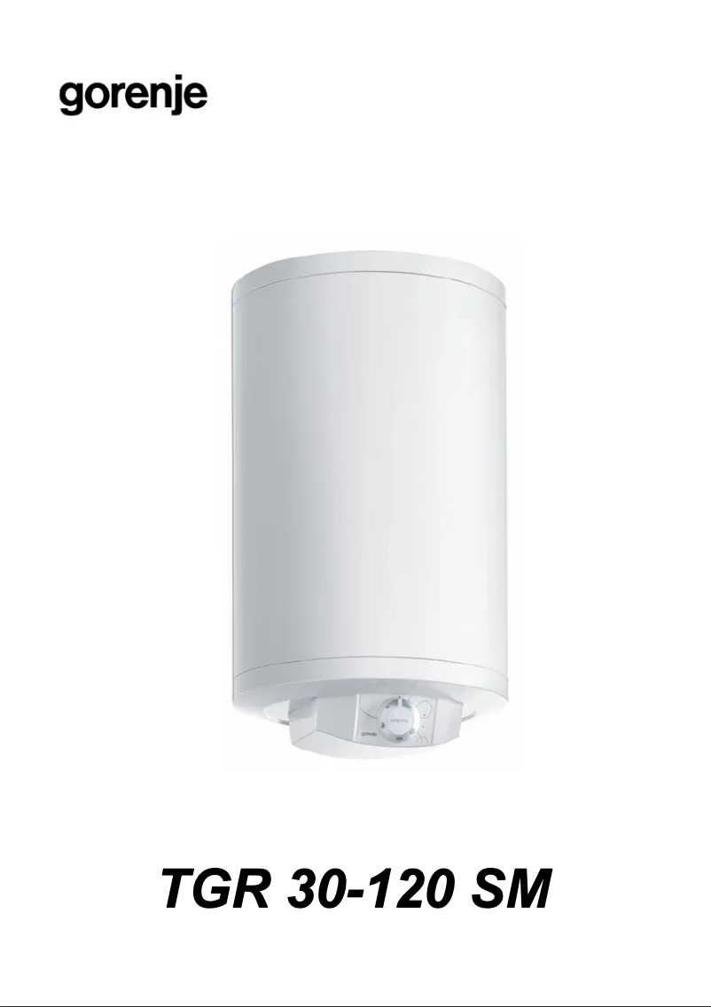 Page 1 de la notice Manuel utilisateur Gorenje TGR100SMT