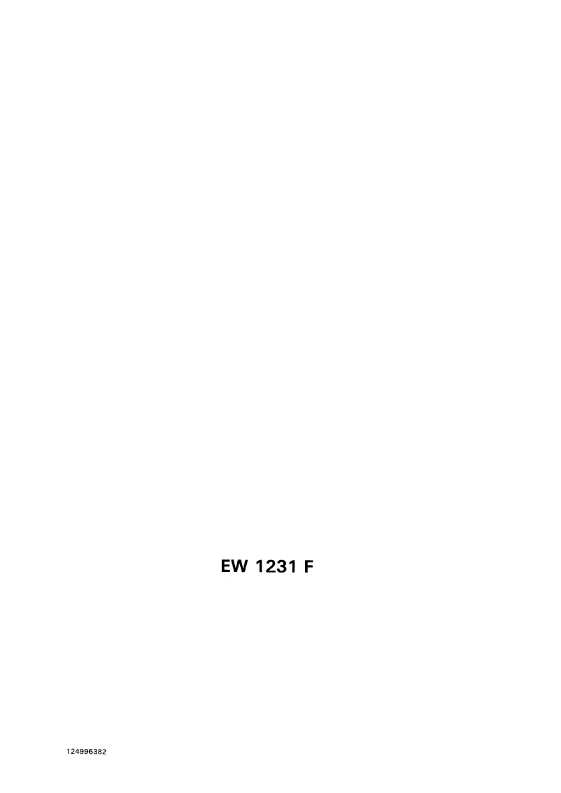Page n°1 - Manuel utilisateur Electrolux EW 1231F