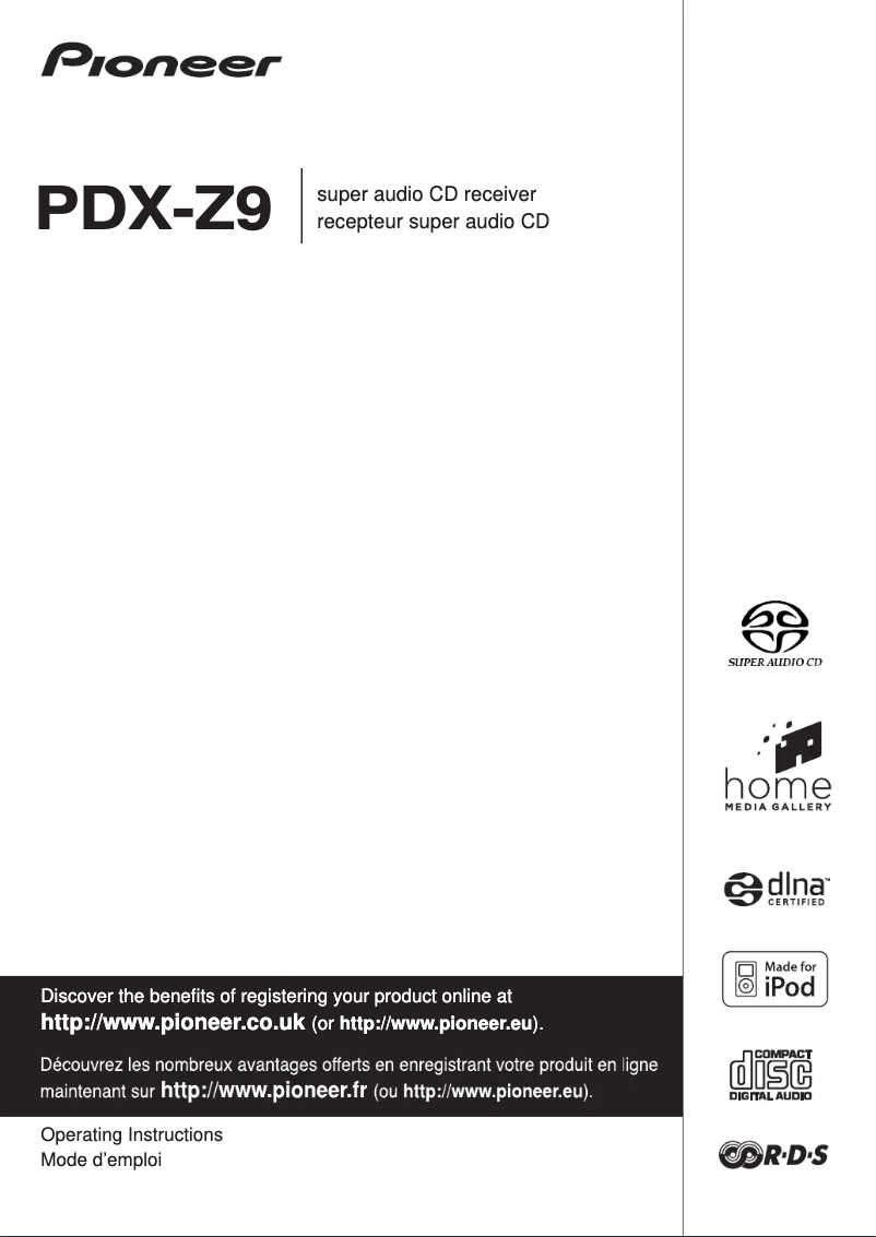 Page n°1 - Manuel utilisateur Pioneer PDX-Z9