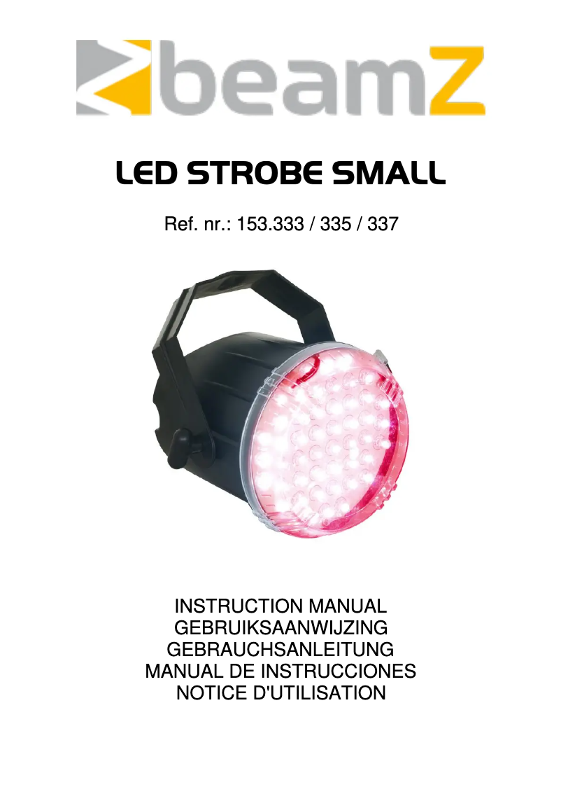 Page 1 de la notice Manuel utilisateur BeamZ LED Strobe Small 153.337