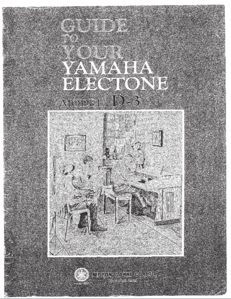 Image de la première page du manuel de l'appareil Electone D-3