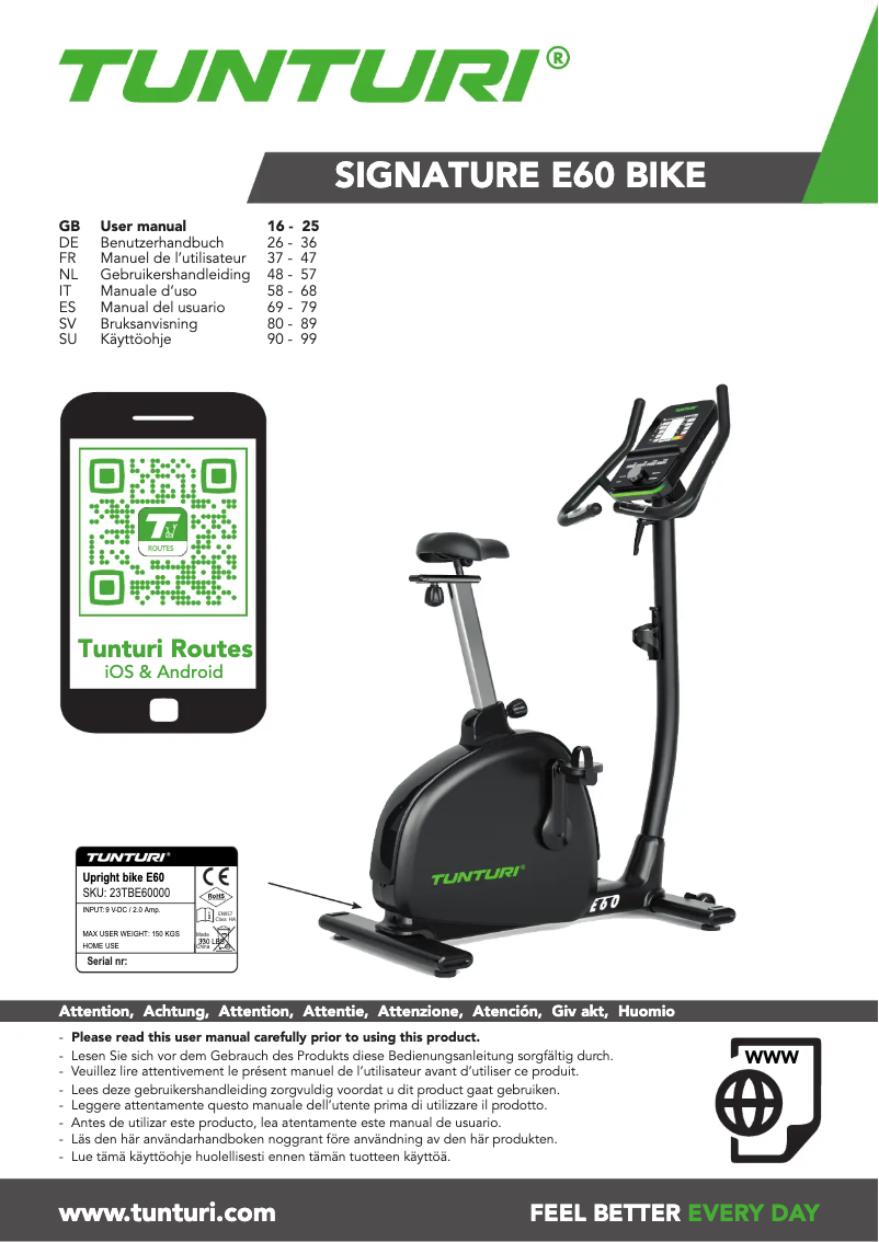 Image de la première page du manuel de l'appareil Signature E60