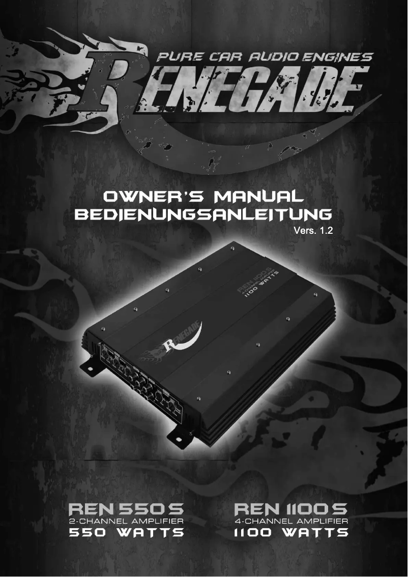 Page n°1 - Manuel utilisateur Renegade REN 550 S