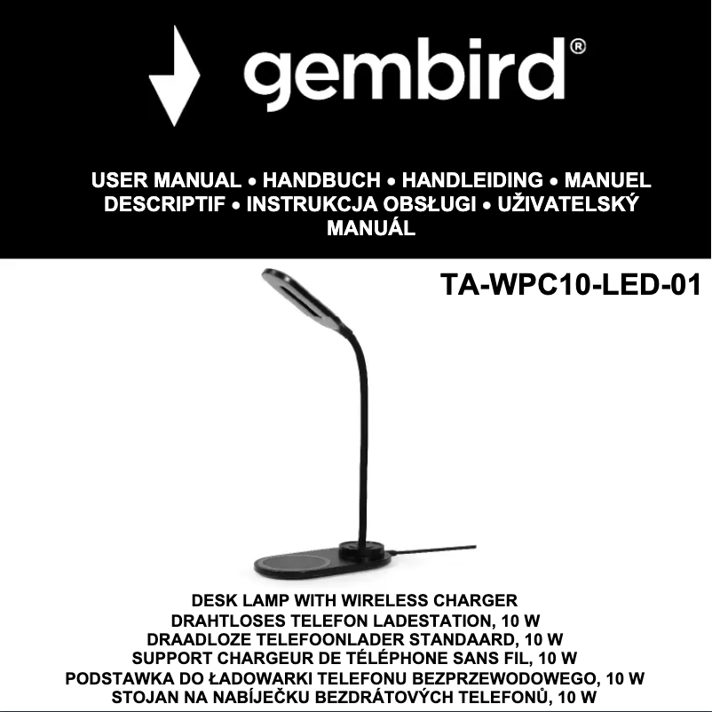 Image de la première page du manuel de l'appareil TA-WPC10-LED-01