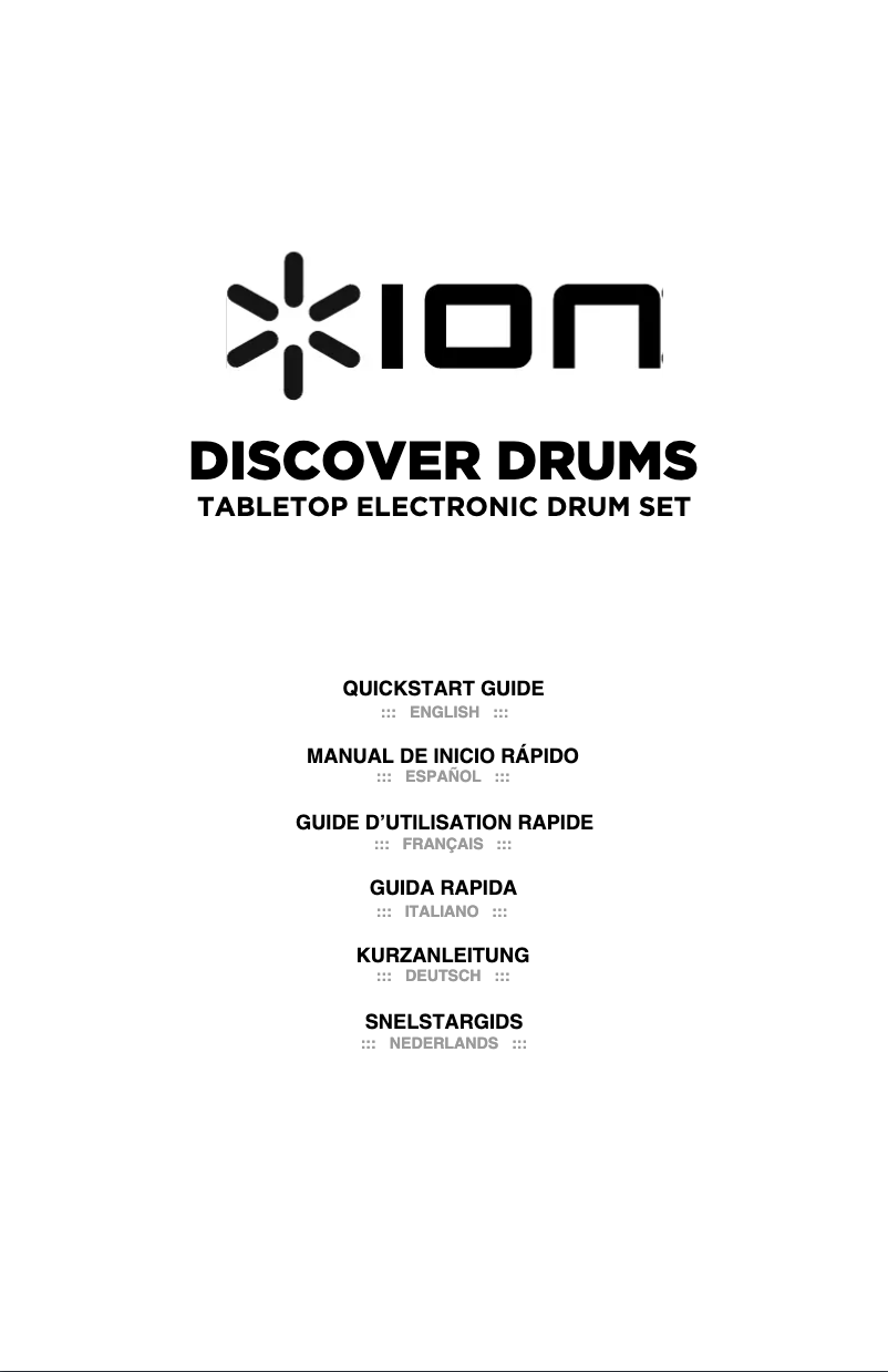 Page 1 de la notice Manuel utilisateur ION Discover Drums