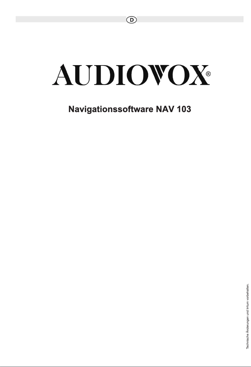 Image de la première page du manuel de l'appareil NAV 103