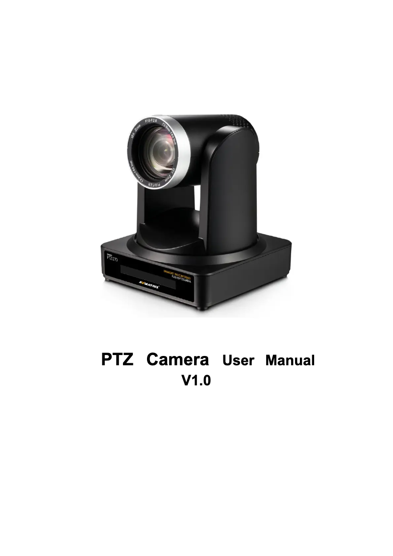 Page n°1 - Manuel utilisateur AVMATRIX PTZ1270