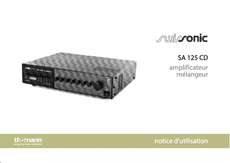 Page 1 de la notice Manuel utilisateur Swissonic SA 125 CD