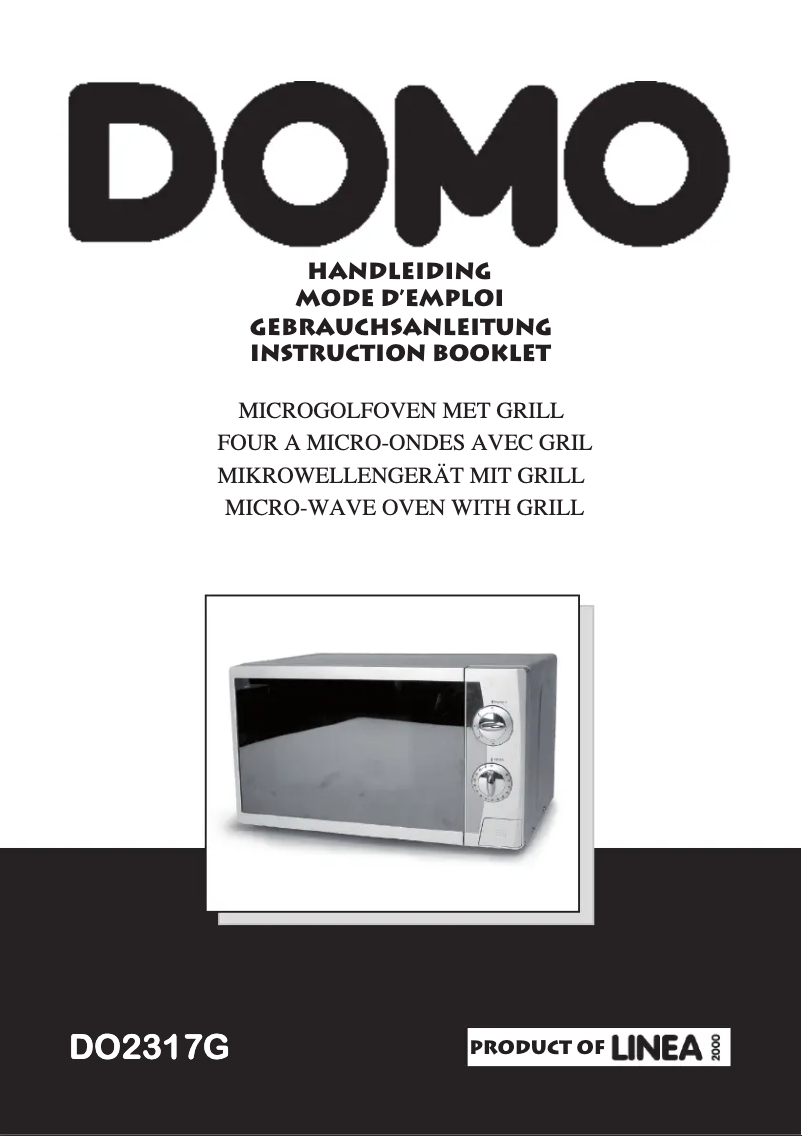 Image de la première page du manuel de l'appareil DO2317G