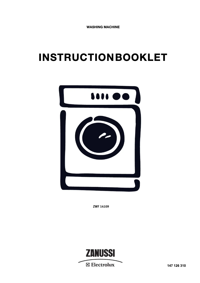 Image de la première page du manuel de l'appareil ZWF14109