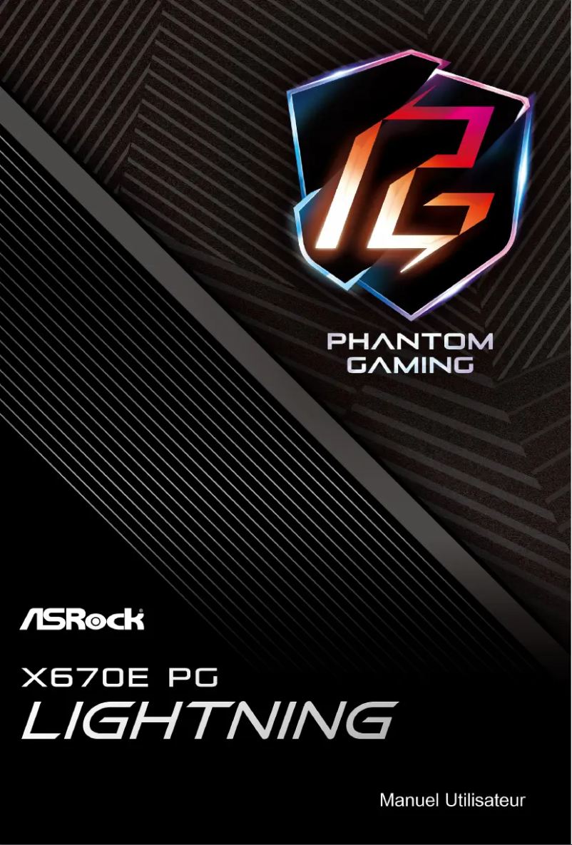 Image de la première page du manuel de l'appareil X670E PG Lightning
