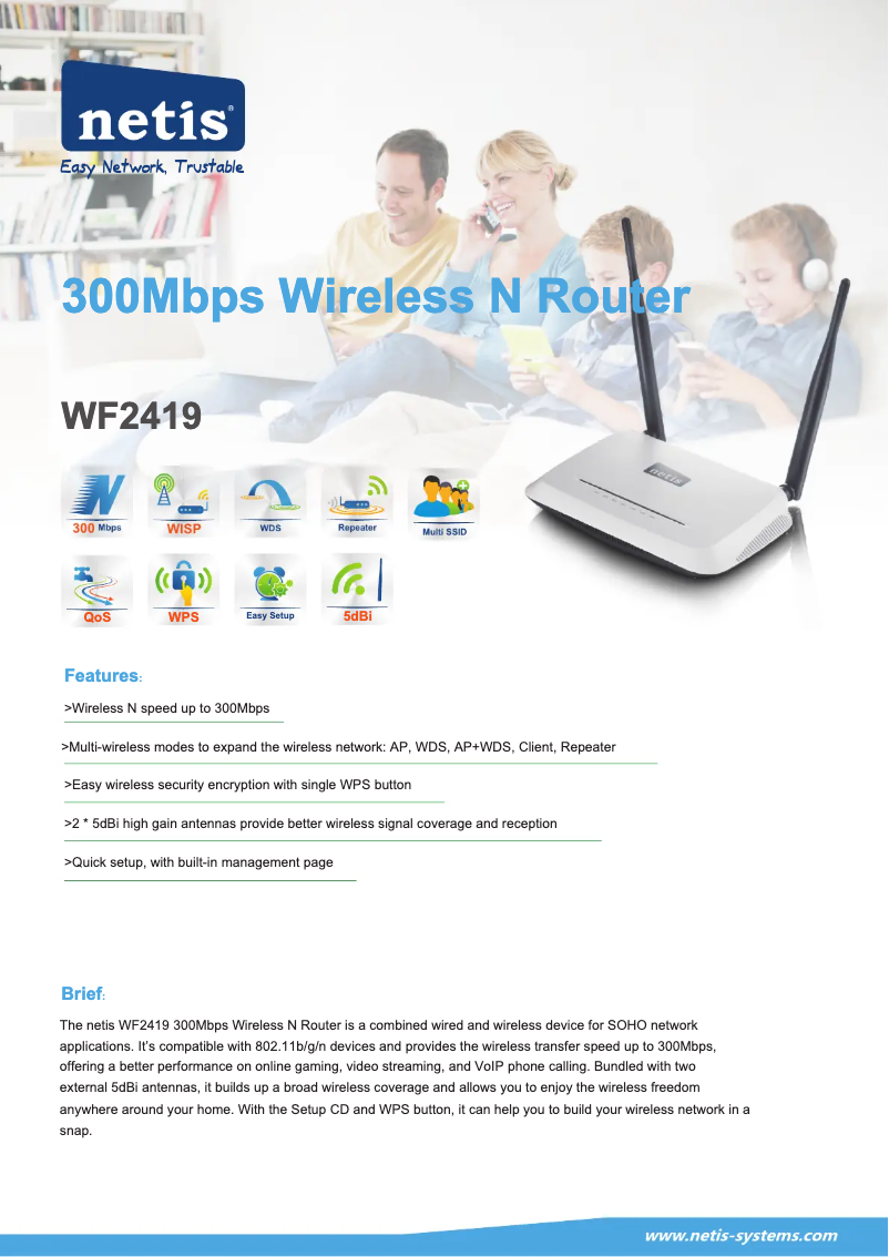 Image de la première page du manuel de l'appareil WF2419