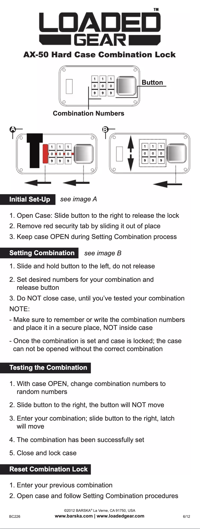 Page 1 de la notice Manuel utilisateur Barska BH11948