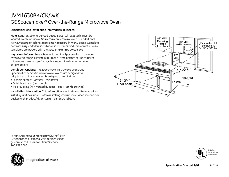 Image de la première page du manuel de l'appareil JVM1630CK