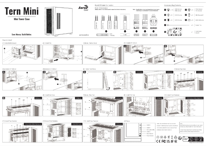 Page n°1 - Manuel utilisateur AeroCool Tern Mini