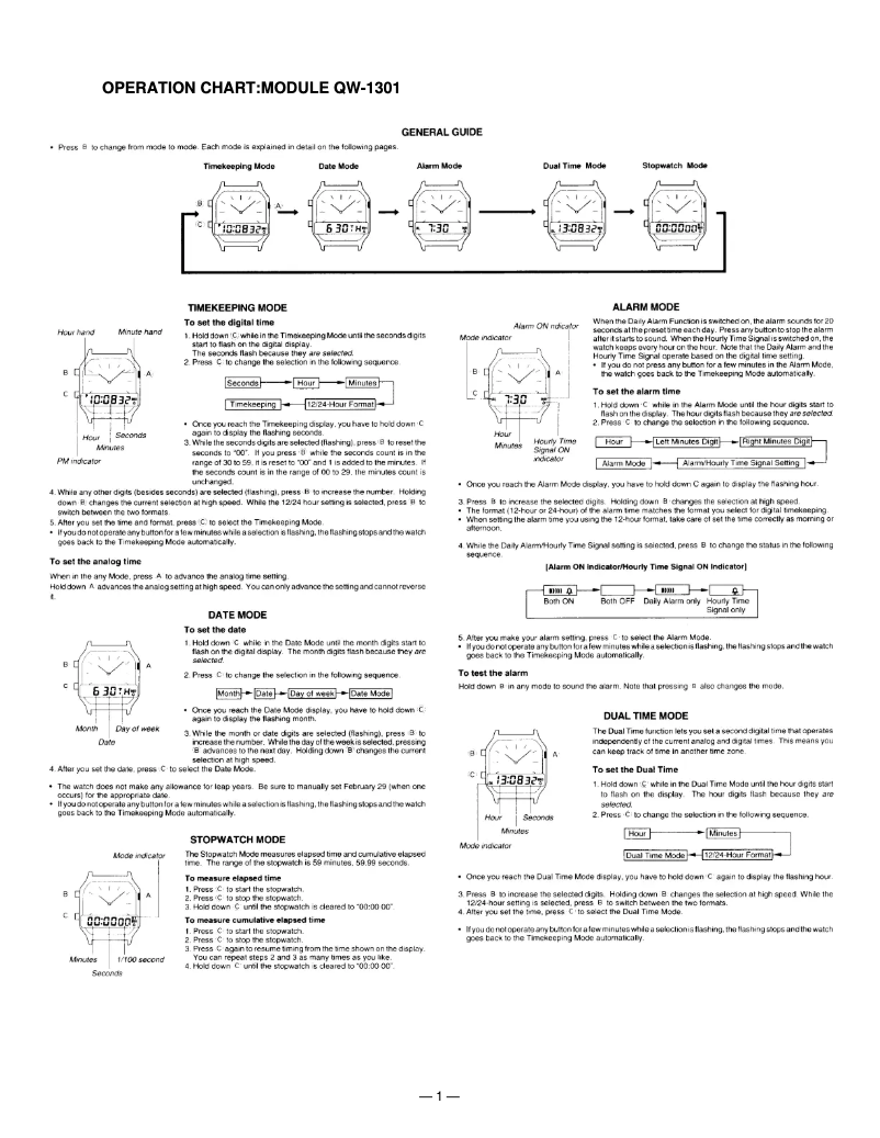 Image de la première page du manuel de l'appareil Retro AQ-230GA-9DMQYES